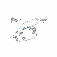 OEM Lexus RX300 Cable Assy, Front Door Inside Locking Diagram - 69750-48010