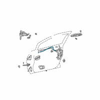 OEM 2001 Lexus RX300 Cable Assy, Front Door Inside Locking Diagram - 69750-48010