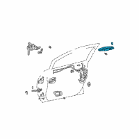 OEM 1999 Lexus RX300 Front Door Outside Handle Assembly, Right Diagram - 69210-48030-B0