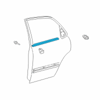 OEM Toyota Camry Belt Weatherstrip Diagram - 75730-33040