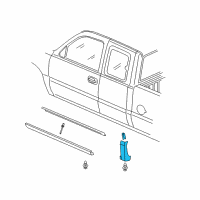 OEM Chevrolet Silverado 3500 Molding Kit, Body Side Lower Rear (LH) Diagram - 88979998