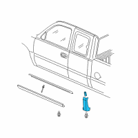 OEM 2007 Chevrolet Silverado 1500 Classic Molding Kit, Body Side Lower Rear (LH) Diagram - 88979998