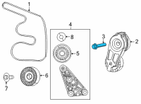 Genuine Ford Exhaust Manifold Bolt diagram