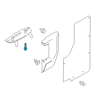 OEM 2017 Lincoln MKC Striker Cover Screw Diagram - -W712231-S424