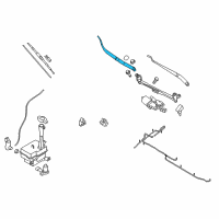 OEM 2007 Hyundai Elantra Windshield Wiper Arm Assembly(Driver) Diagram - 98310-2H000