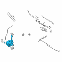 OEM 2009 Hyundai Elantra Windshield Washer Reservoir Assembly Diagram - 98620-2H000