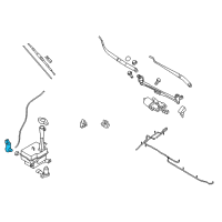 OEM 2016 Hyundai Genesis Coupe Windshield Washer Motor & Pump Assembly Diagram - 98510-2G000