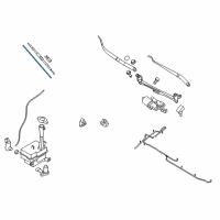 OEM Hyundai Elantra Wiper Blade Rubber Assembly(Drive) Diagram - 98351-2H000