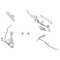 OEM 2009 Hyundai Elantra Wiper Blade Rubber Assembly(Drive) Diagram - 98351-2H000