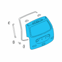 OEM 2004 Saturn Vue Panel Asm, Lift Gate Diagram - 10374333