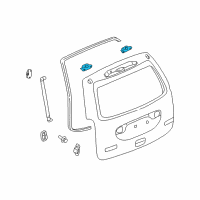 OEM 2007 Saturn Vue Hinge Asm-Lift Gate Diagram - 22624116