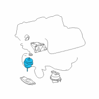 OEM Lexus INSULATOR, Engine Mounting Diagram - 12361-38281