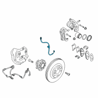 OEM Kia K900 Brake Front Hose, Left Diagram - 587313T900