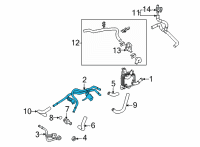 OEM 2022 Toyota Camry Oil Cooler Tube Diagram - 32907-0R030