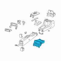 OEM 2000 Honda Civic Tray, FR. Console *NH1L* (BLACK) Diagram - 77294-S01-A00ZA