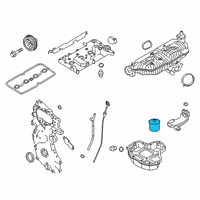 OEM Infiniti Q70 Oil Filter Assembly Diagram - 15208-65F1B