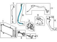 OEM Acura MDX Hose Assembly, Suction Diagram - 80311-TYA-A01