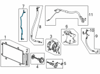 OEM Acura MDX Hose Complete, Receiver Diagram - 80341-TYA-A01
