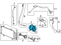 OEM Acura MDX Compressor Complete Diagram - 38810-61A-A01