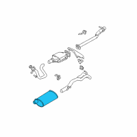 OEM 1995 Chevrolet S10 Exhaust Muffler Assembly Diagram - 15994352