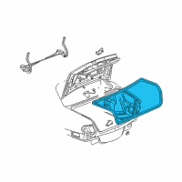 OEM 2002 Pontiac Bonneville Weatherstrip Asm-Rear Compartment Lid Diagram - 25723796