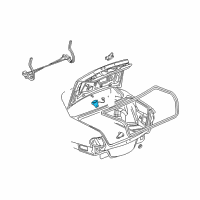 OEM 2001 Pontiac Bonneville Latch Asm-Rear Compartment Lid Diagram - 25717078