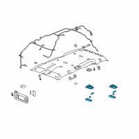 OEM 2013 Chevrolet Suburban 1500 Lamp Asm-Dome & Reading *Light Cashmere Diagram - 25850229