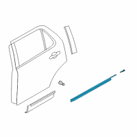 OEM 2014 Ford Police Interceptor Utility Belt Weatherstrip Diagram - BB5Z-7825596-B