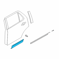 OEM Ford Explorer Lower Molding Diagram - FB5Z-7825556-BA