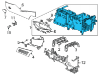 OEM 2021 Cadillac Escalade ESV Console Base Diagram - 84808830