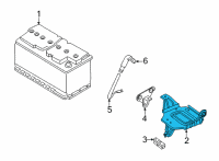 OEM 2021 BMW X6 BATTERY TRAY AUXILIARY BATTE Diagram - 61-21-6-827-079