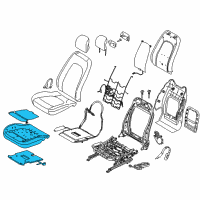 OEM 2014 Lincoln MKZ Seat Cushion Pad Diagram - DP5Z-54632A22-B