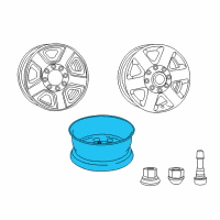 OEM 2017 Ram 3500 Steel Wheel Diagram - 4726268AA