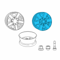 OEM Ram 3500 Front Wheel Aluminum Diagram - 4755208AA