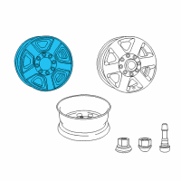 OEM 2016 Ram 3500 Steel Wheel Diagram - 1VU98S4AAC