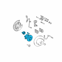 OEM Lexus RX330 Rear Axle Hub & Bearing Assembly, Left Diagram - 42460-0E010