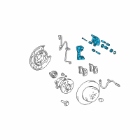 OEM 2008 Lexus RX350 Rear Driver Disc Brake Cylinder Assembly Diagram - 47850-48050