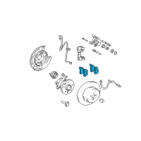 OEM 2005 Toyota Highlander Rear Pads Diagram - 04466-48060