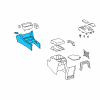 OEM Toyota Front Console Diagram - 58811-AD010-B1