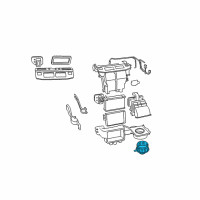 OEM 2009 Dodge Grand Caravan Motor-Blower With Wheel Diagram - 68029719AB