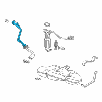 OEM 2003 Pontiac Sunfire Pipe Asm-Fuel Tank Filler Diagram - 22615853