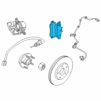 OEM 2001 Chrysler Sebring Front Disc Brake Pad Kit Diagram - 5018945AA