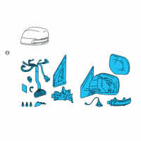 OEM 2018 Toyota Land Cruiser Mirror Assembly Diagram - 87940-60R82