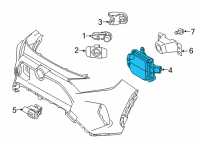 OEM 2020 Lexus RX350 Sensor Assembly, MILLIME Diagram - 88210-33130
