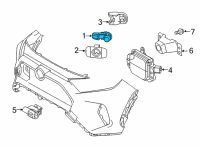 OEM 2021 Toyota RAV4 Park Sensor Diagram - 89341-06070-G2