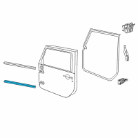 OEM 2021 Jeep Wrangler W/STRIP-Door Belt Outer Diagram - 68271674AD