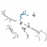 OEM Nissan Quest Tube Assy-Power Steering Diagram - 49726-7B010