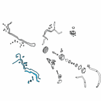 OEM 2000 Nissan Quest Hose & Tube Set-Power Steering Diagram - 49710-7B000