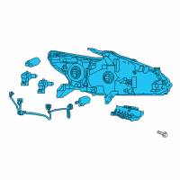 OEM 2016 Nissan Altima Lamp Assembly - Head, LH Diagram - 26060-9HS9A