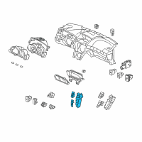 OEM 2014 Acura TL Switch Assembly, Driver Side Automatic Air Conditioner (Premium Black Metallic) Diagram - 79620-TK4-A42ZA